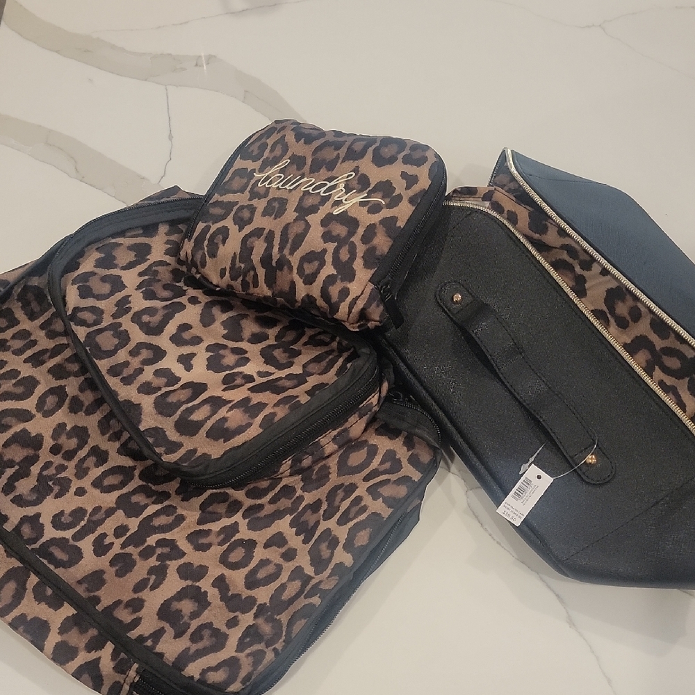 Chico's Leopard Print Travel Set
